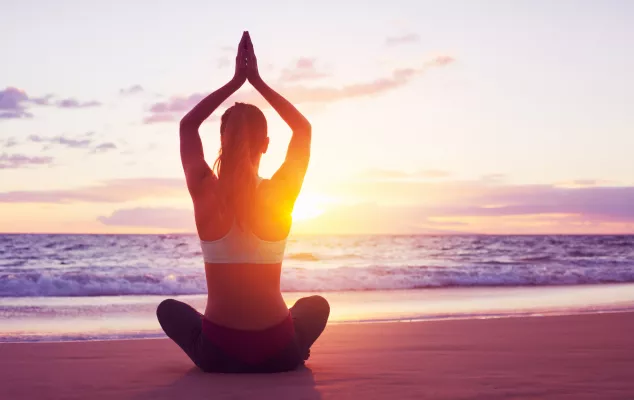 Yoga am Strand 